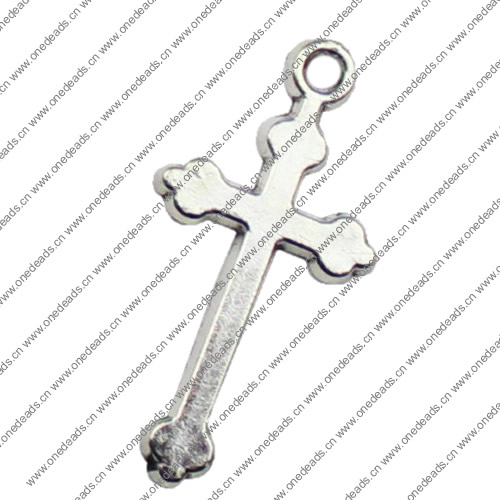 Pendant. Fashion Zinc Alloy jewelry findings. Cross 29x14mm. Sold by KG