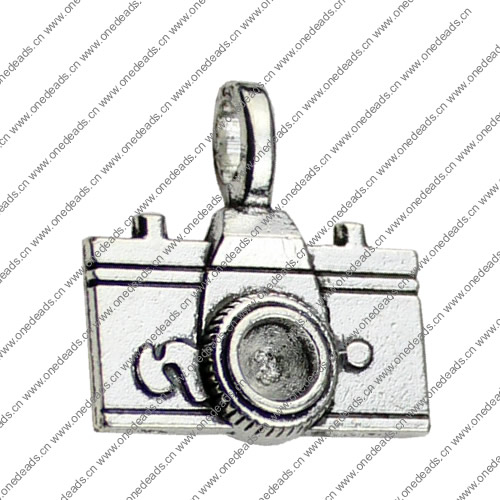 Pendant. Fashion Zinc Alloy jewelry findings. Camera 21x21mm. Sold by KG