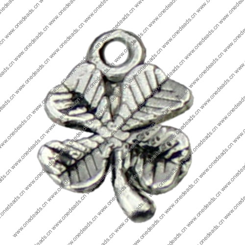 Pendant. Fashion Zinc Alloy jewelry findings. Leaf 9x15mm. Sold by KG