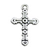 Pendant. Fashion Zinc Alloy jewelry findings. Cross 23x14mm. Sold by KG
