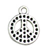 Pendant. Fashion Zinc Alloy jewelry findings. Peace 20x16mm. Sold by KG
