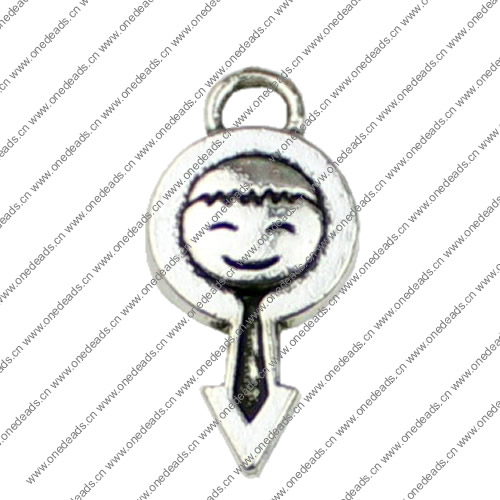 Pendant. Fashion Zinc Alloy jewelry findings. 24x11mm. Sold by KG