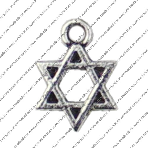 Pendant. Fashion Zinc Alloy jewelry findings. Star 12x9mm. Sold by KG