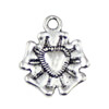 Pendant. Fashion Zinc Alloy jewelry findings. Leaf 17x15mm. Sold by KG
