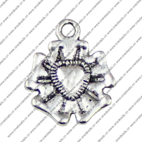 Pendant. Fashion Zinc Alloy jewelry findings. Leaf 17x15mm. Sold by KG