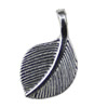 Pendant. Fashion Zinc Alloy jewelry findings. Leaf 27x15mm. Sold by KG
