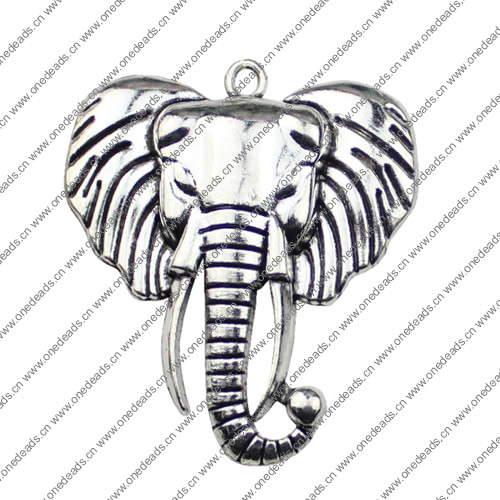 Pendant. Fashion Zinc Alloy jewelry findings. Animal 55x47.5mm. Sold by KG