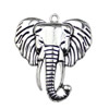 Pendant. Fashion Zinc Alloy jewelry findings. Animal 55x47.5mm. Sold by KG

