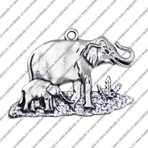 Pendant. Fashion Zinc Alloy jewelry findings. Animal 28x36mm. Sold by KG