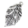 Pendant. Fashion Zinc Alloy jewelry findings. Leaf 40x19mm. Sold by KG
