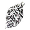 Pendant. Fashion Zinc Alloy jewelry findings. Leaf 40x19mm. Sold by KG