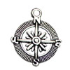 Pendant. Fashion Zinc Alloy jewelry findings. Compass 29x25mm. Sold by KG
