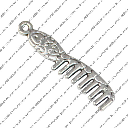 Pendant. Fashion Zinc Alloy jewelry findings. Comb 36x7mm. Sold by KG