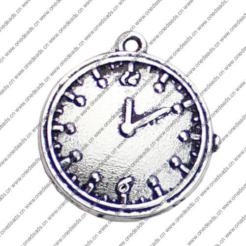 Pendant. Fashion Zinc Alloy jewelry findings. Clocks and watches 24x26mm. Sold by KG