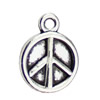 Pendant. Fashion Zinc Alloy jewelry findings. Peace 15x11mm. Sold by KG
