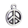 Pendant. Fashion Zinc Alloy jewelry findings. Peace 15x11mm. Sold by KG