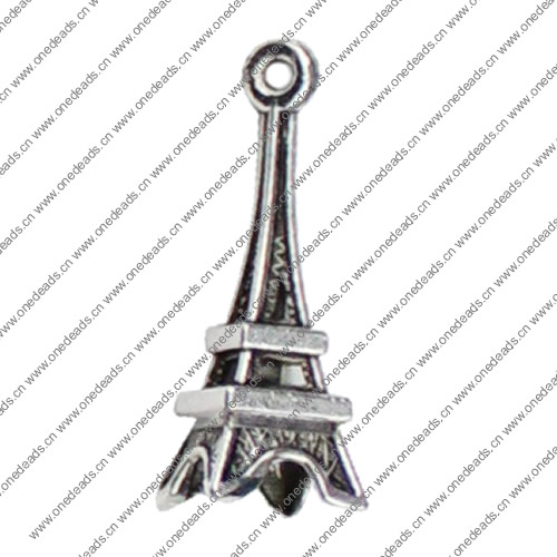 Pendant. Fashion Zinc Alloy jewelry findings. Tower 24x8mm. Sold by KG