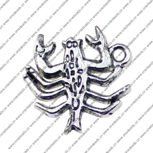 Pendant. Fashion Zinc Alloy jewelry findings. Animal 22x21mm. Sold by KG