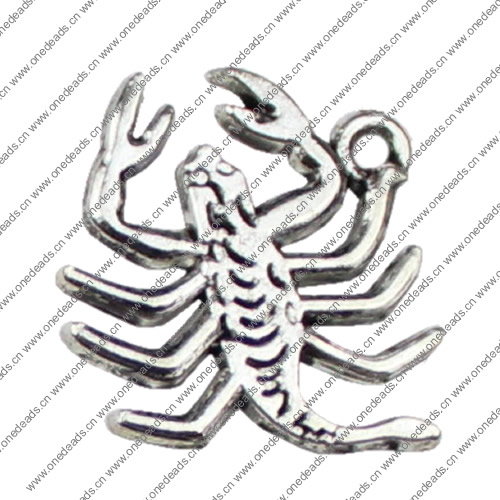 Pendant. Fashion Zinc Alloy jewelry findings. Animal 26x20mm. Sold by KG
