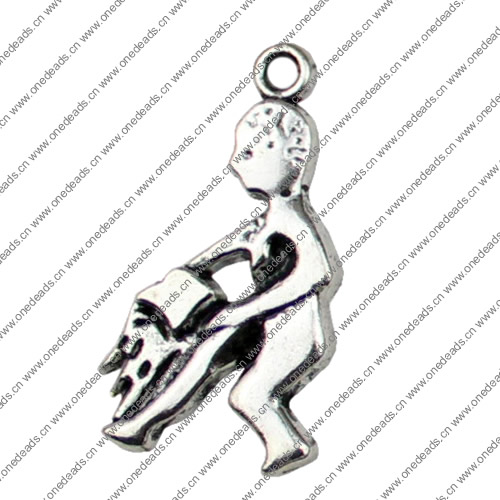 Pendant. Fashion Zinc Alloy jewelry findings. People 21x18mm. Sold by KG