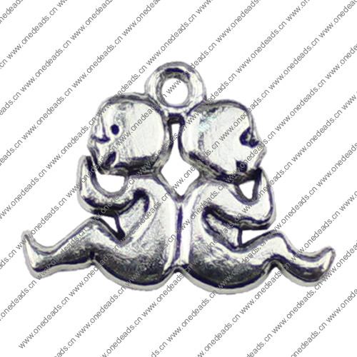 Pendant. Fashion Zinc Alloy jewelry findings. People 19x25mm. Sold by KG