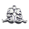 Pendant. Fashion Zinc Alloy jewelry findings. People 19x25mm. Sold by KG
