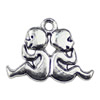 Pendant. Fashion Zinc Alloy jewelry findings. People 19x25mm. Sold by KG