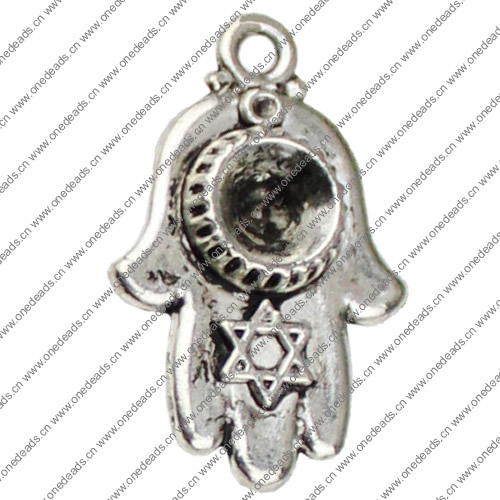 Pendant. Fashion Zinc Alloy jewelry findings. Hands 33x21mm. Sold by KG