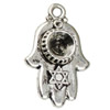 Pendant. Fashion Zinc Alloy jewelry findings. Hands 33x21mm. Sold by KG