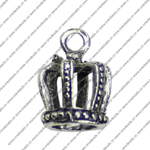 Pendant. Fashion Zinc Alloy jewelry findings. Crown 18x12mm. Sold by KG