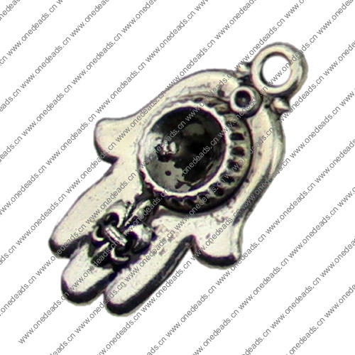 Pendant. Fashion Zinc Alloy jewelry findings. Hands 33x21mm. Sold by KG