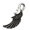 Pendant. Fashion Zinc Alloy jewelry findings. Wing 31x16mm. Sold by KG
