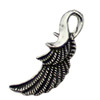 Pendant. Fashion Zinc Alloy jewelry findings. Wing 31x16mm. Sold by KG