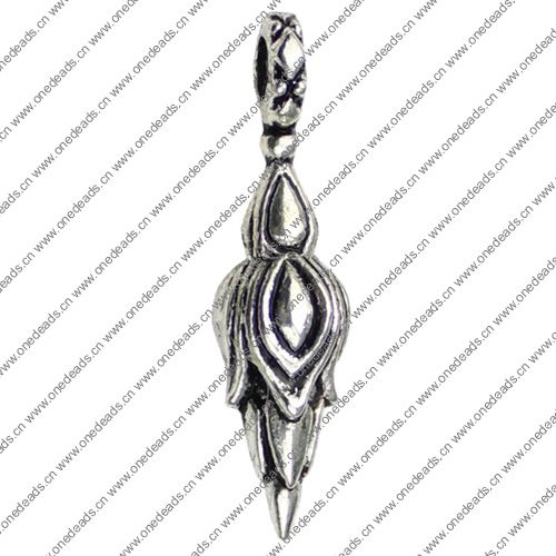 Pendant. Fashion Zinc Alloy jewelry findings. 31x8mm. Sold by KG