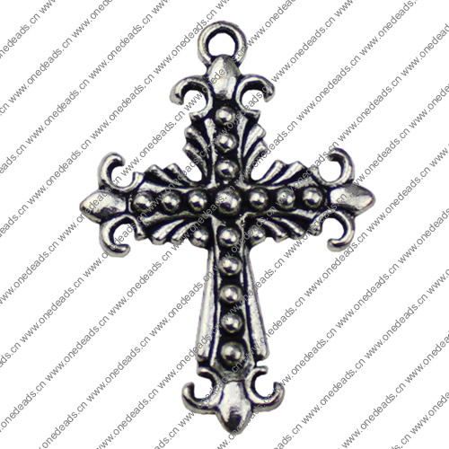 Pendant. Fashion Zinc Alloy jewelry findings. Corss 31x29mm. Sold by KG