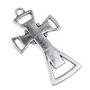 Pendant. Fashion Zinc Alloy jewelry findings.Cross 59x33.5mm. Sold by KG