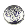 Beads. Fashion Zinc Alloy jewelry findings.10x10mm. Hole size:1mm. Sold by KG