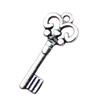 Pendant. Fashion Zinc Alloy jewelry findings.Key 22x10mm. Sold by KG
