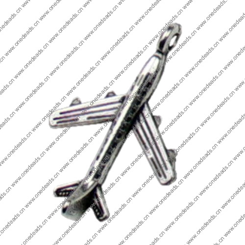 Pendant. Fashion Zinc Alloy jewelry findings.Airplane 22x15mm. Sold by KG