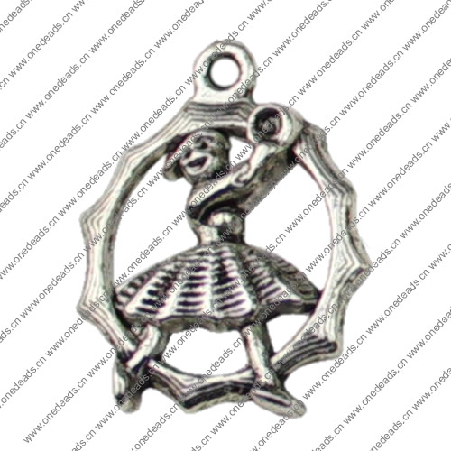 Pendant. Fashion Zinc Alloy jewelry findings.Girl 20x13mm. Sold by KG