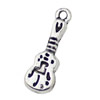 Pendant. Fashion Zinc Alloy jewelry findings.Guitar 20x7mm. Sold by KG