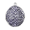 Pendant. Fashion Zinc Alloy jewelry findings.Round 24x19mm. Sold by KG