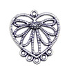 Pendant. Fashion Zinc Alloy jewelry findings.Heart 26x24mm. Sold by KG
