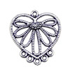 Pendant. Fashion Zinc Alloy jewelry findings.Heart 26x24mm. Sold by KG