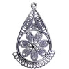 Pendant. Fashion Zinc Alloy jewelry findings. 53x35mm. Sold by KG