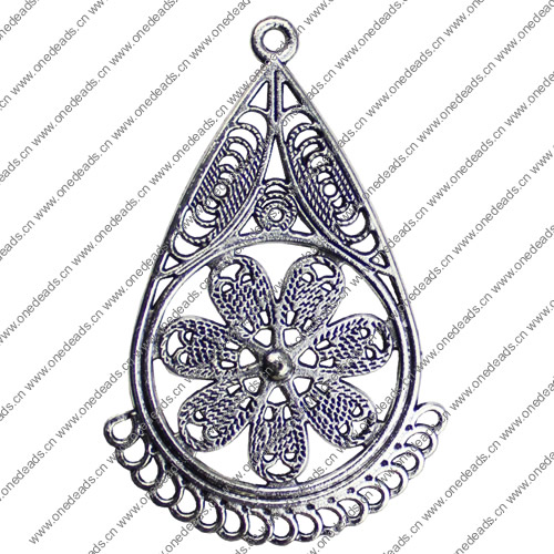 Pendant. Fashion Zinc Alloy jewelry findings. 53x35mm. Sold by KG