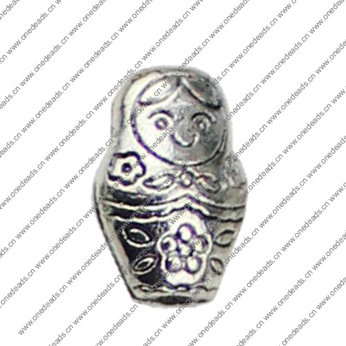 Beads. Fashion Zinc Alloy jewelry findings.16x8mm. Hole size:1.5mm. Sold by KG