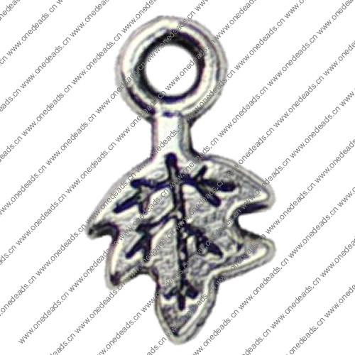 Pendant. Fashion Zinc Alloy jewelry findings.Leaf 12x6mm. Sold by KG