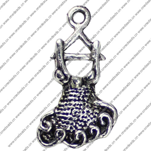 Pendant. Fashion Zinc Alloy jewelry findings. 22x12.5mm. Sold by KG