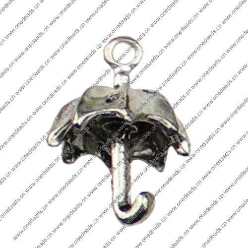 Pendant. Fashion Zinc Alloy jewelry findings.Umbrella 19x11mm. Sold by KG